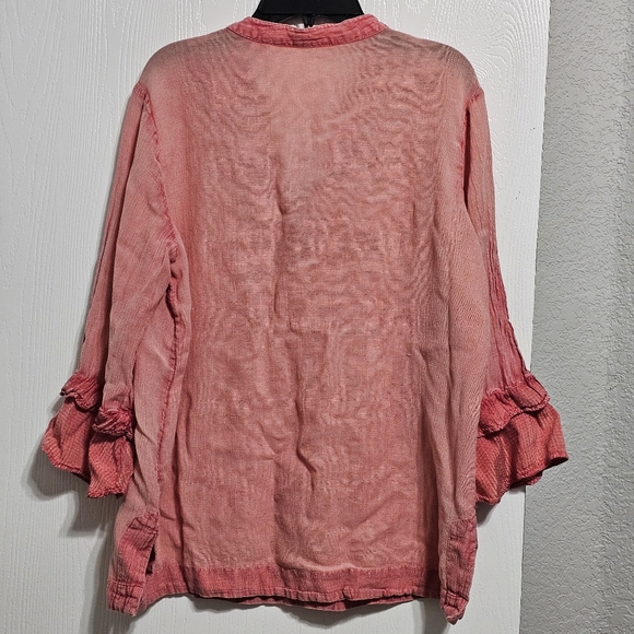Soft Surroundings Bohemian Gauze Type Blouse Size L - Picture 5 of 6